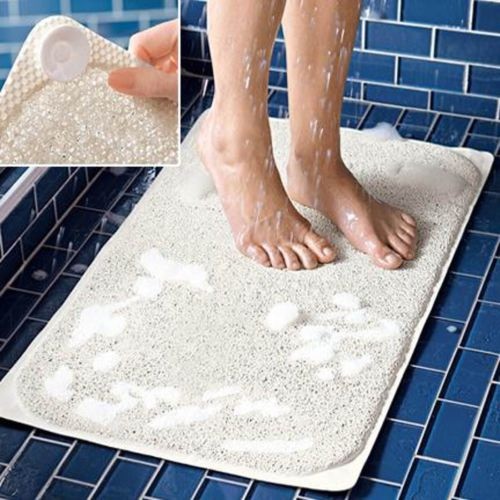 Гумовий килимок в ванну НЕ буде ковзати, до того ж на нього можна ставати навіть мокрими ногами і при цьому користуватися пристроєм місце